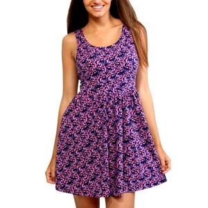 Vans Baby Doll Skater Dress Juniors XL Purple Floral Print Ellington New w Tags